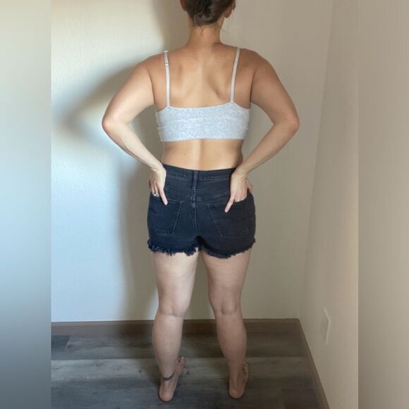 Madewell High Rise Shorts Button Fly Black 28 Waist Festival - Picture 4 of 11